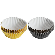 200 Cartine In Alluminio Spesso Per Muffin E Dolci, 100 Oro E 100 Nero