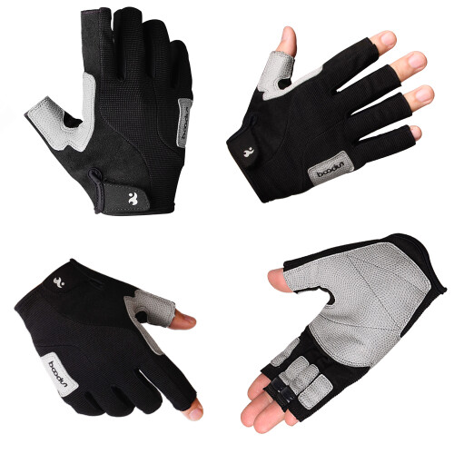 Halbfinger-Kletterschuhe für den Außenbereich, M/L, Schwarz/Grau 1