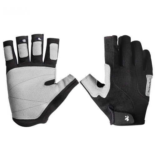 Halbfinger-Kletterschuhe für den Außenbereich, M/L, Schwarz/Grau 2