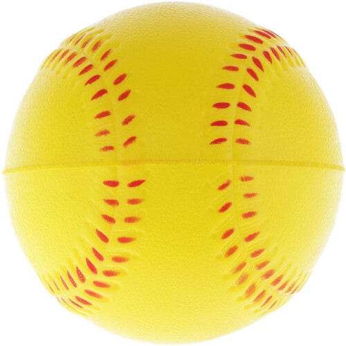 Practice Baseball Training Ball Elastic Softball 9 Cm Yellow For Team Practice And Games 2