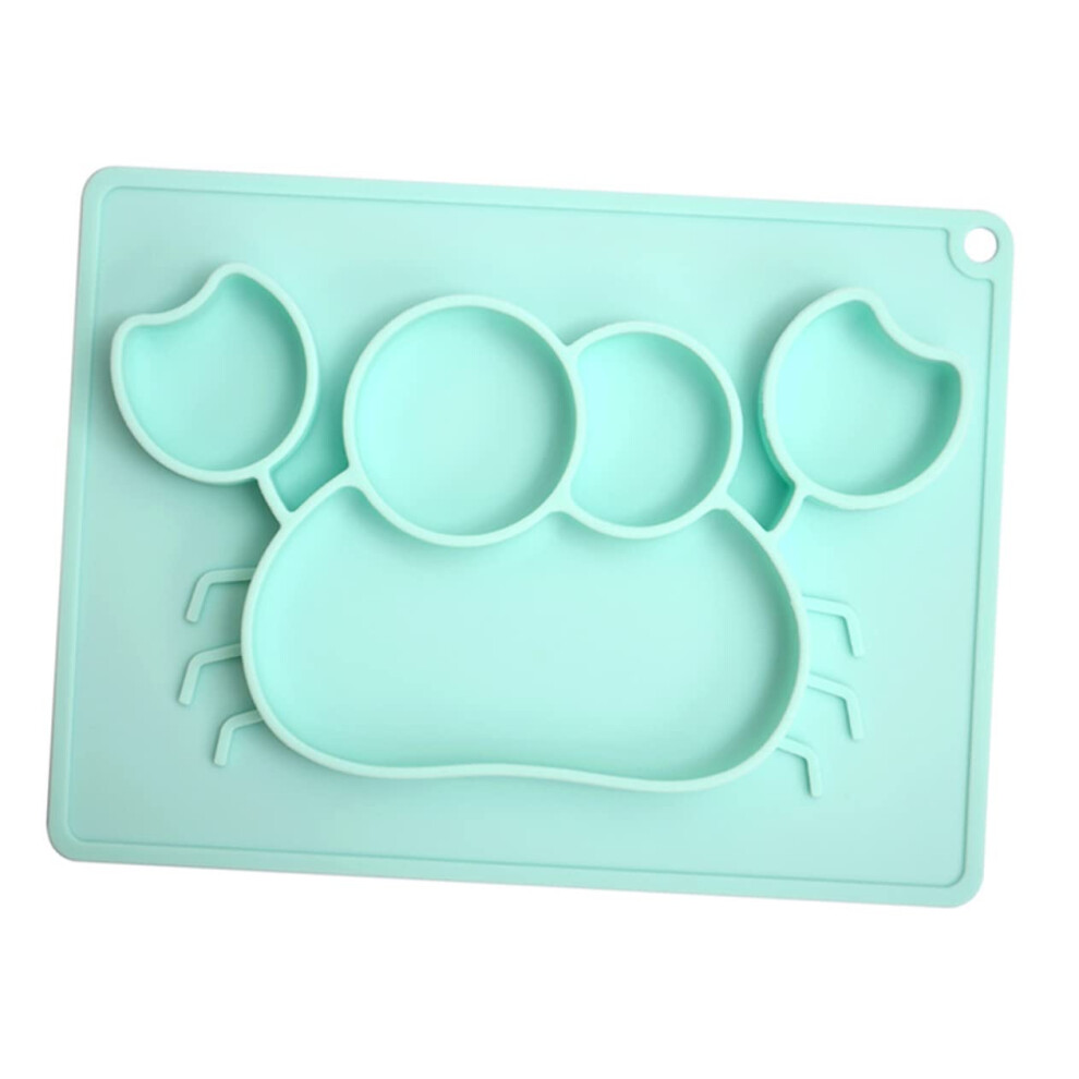 OnePiece Silicone Crab Shape Dining Tray Suction Cup Table Mat For Baby Feeding Bowls NonSlip 9Inch Size FoodGrade