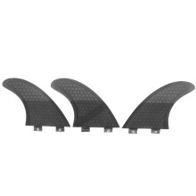 3 Stück Glasfaser-Schwimmerfinnen G3/G5 Thruster Set Schwarz für enge Kurven