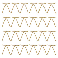 Pack Of 24 Elegant Homes Bowknot Decors Flannel-Light coffee