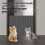 Retractable Pet Gate Adjustable Width No-Double hanging ring 3