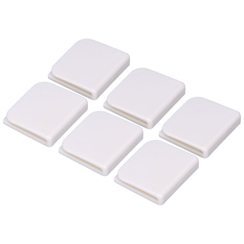 6 Stück/Set Duschvorhang-Clips, weiß, 2