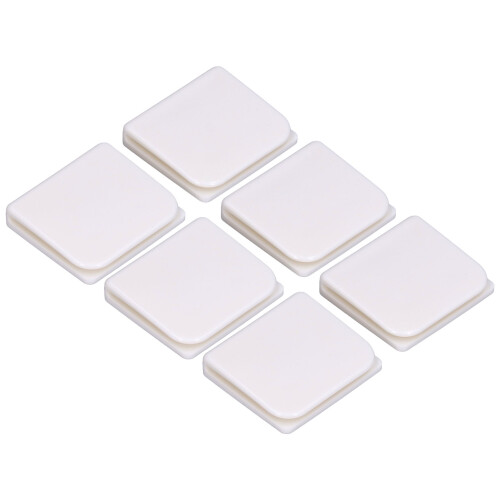 6 Stück/Set Duschvorhang-Clips, weiß, 1