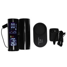 Temperatur- und Feuchtigkeitsmonitor, elegantes quadratisches Sockeldesign mit digitalem Hygrometer-Thermometer zur präzisen Überwachung Ihrer
