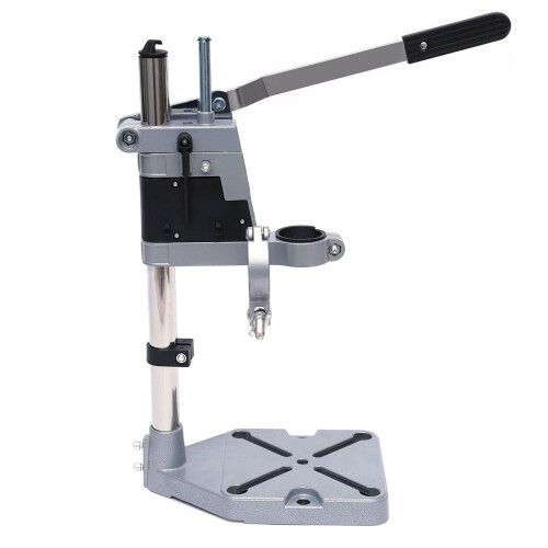 Benchtop Drill Press Adjustable Stand With Bench Clamp, DoubleHole Bracket, Hand Drilling Compatible, Workbench Tool