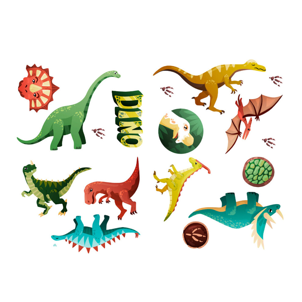Dinosaur Wall Art for Kids Room, Glow in The Dark Stickers Self-Adhesive Removable Vinyl Wall Decals for Boys Girls Bedroom Ceiling Decor, Cool Wall D