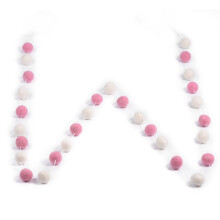 Decoratieve vilten ballenslinger, schattige en speelse wollen vilten ballen, handgemaakte slinger voor kinderkamers, raakt niet in de knoop en is