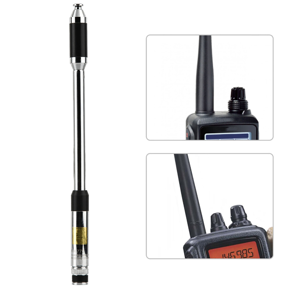 Rh770 144/430Mhz Dual Band Bnc Extendable Antenna For Walkie Talkies 23Cm 7891364126320