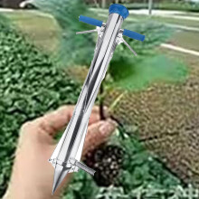 Onion Planting Tool, SoftHandle Vegetable Planter, OneStep Digging And Planting, 3Petal Opening For Garden Yard