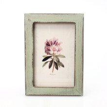 Bilderrahmen aus Massivholz im Landhausstil, Vintage-Charme für Wand oder Tisch, 21,5 x 19,5 cm, rustikale Dekoration aus hochwertigem Massivholz.