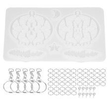 Kit de moldes de silicone para artesanato em resina, faça você mesmo decorações em resina cristalina com design durável e reutilizável,