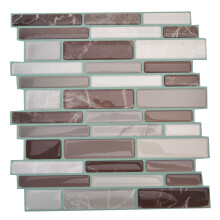 12x12 Zelfklevende achterwandtegels met marmerlook, dik en waterdicht, duurzaam, geschikt voor keuken en badkamer, met sterke hechting en snelle