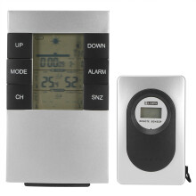 Maanfase-tracker met binnen- en buitenthermometer, weerstation voor nauwkeurige hygrometer- en klokmetingen, draadloze sensorsonde voor