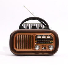 Solarbetriebenes Radio, tragbares AM/FM-Radio mit exzellentem Empfang und wiederaufladbarem Akku, Bluetooth-Lautsprecher im Vintage-Design mit