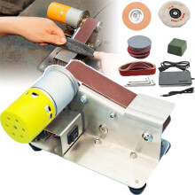 Electric Belt Grinder With Adjustable Speed And Sanding Belts For Knife Sharpening And Polishing