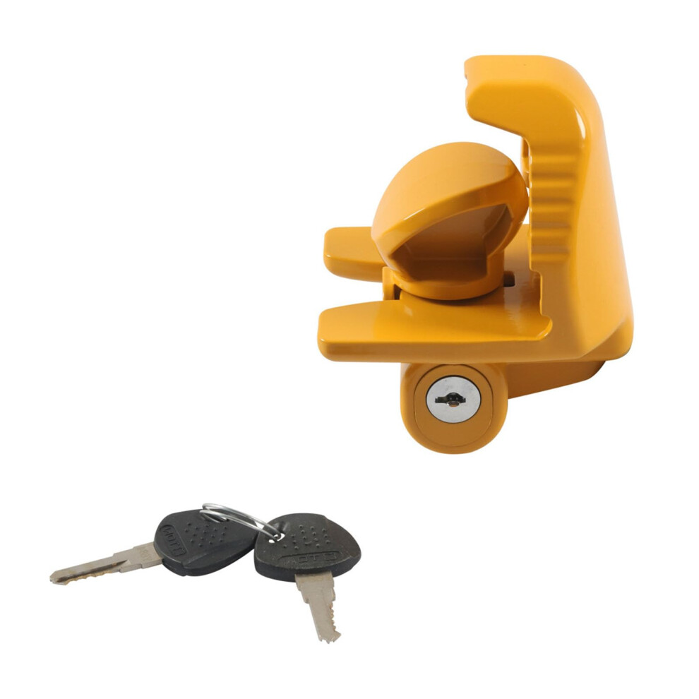 Trailer Lock Aluminum Coupler Lock For Trailers | Towing Lock | Shackle Padlock Yellow 9339159476666