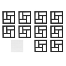 Reflective Surface Acrylic Mirror Stickers, Greek Key Pattern Self Adhesive Wall Mirror for Brightening Room, Removable Wall Decals Enhance Your Home