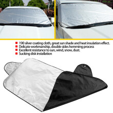 200*70cm Autoscheiben Sonnenschutz UV-Blocker Silber/Schwarz Mesh