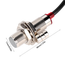Motorsensenleitung mit Magnet für digitales Tachometer, Aluminium, 11*40cm