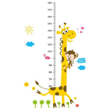 Wandtattoo fürs Kinderzimmer, Wachstumstabelle im Dschungel-Design, aus hochwertigem Vinyl, selbstklebend, abnehmbar, zur Messung der Körpergröße.