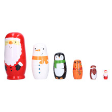 Muñecas rusas Matryoshka pintadas a color, exquisita artesanía para amantes de las Matryoshka, 6 piezas con diseño de patrón de dibujos animados,