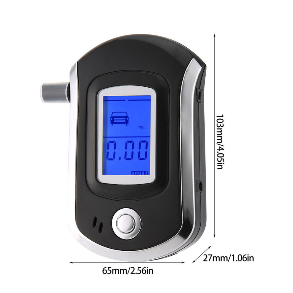 Digital Lcd Breathalyzer Alcohol Tester, 0.000-0.199%Bac, Compact Size 7901364135656