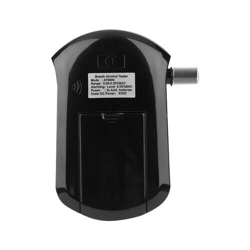 Digitaler LCD-Atemalkoholtester, 0,000-0,199% BAC, Schwarz 2