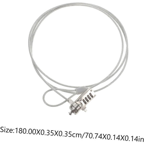 AntiTheft Laptop Locking Cable Thickened Wire For Laptops Desktops Tablets Compatible With Standard Lock Slots 1