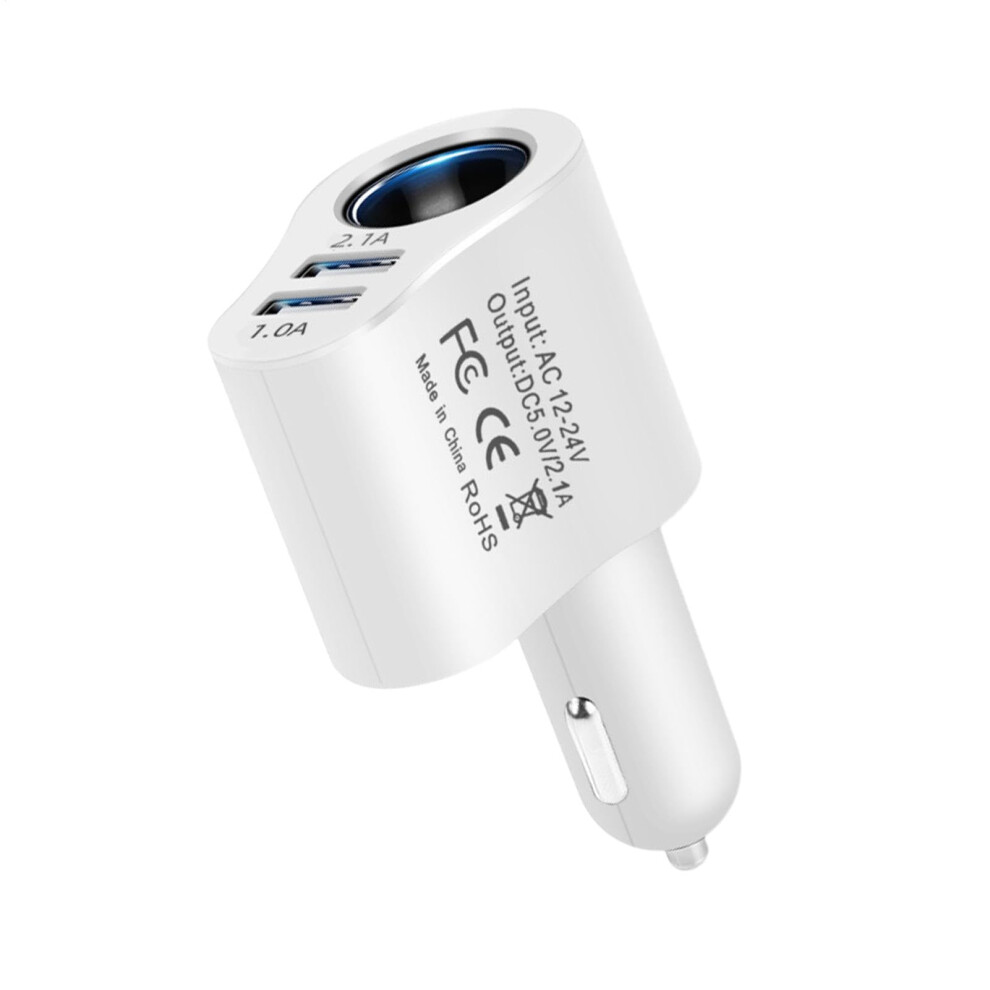 Car Charger Adapter, Dual Usb Car Charger, 12V/24V Fast Charge Outlet, 80W Smart Car Charger For Trucks, White 9105992425617