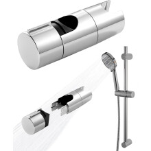 Suporte para chuveiro, suporte ajustável para chuveiro em barra deslizante (18-25 mm), suporte para chuveiro sem furos, suporte para chuveir