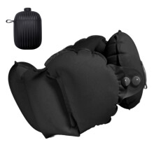 Inflatable Neck Pillow for Travel and Office Ergonomic-Black