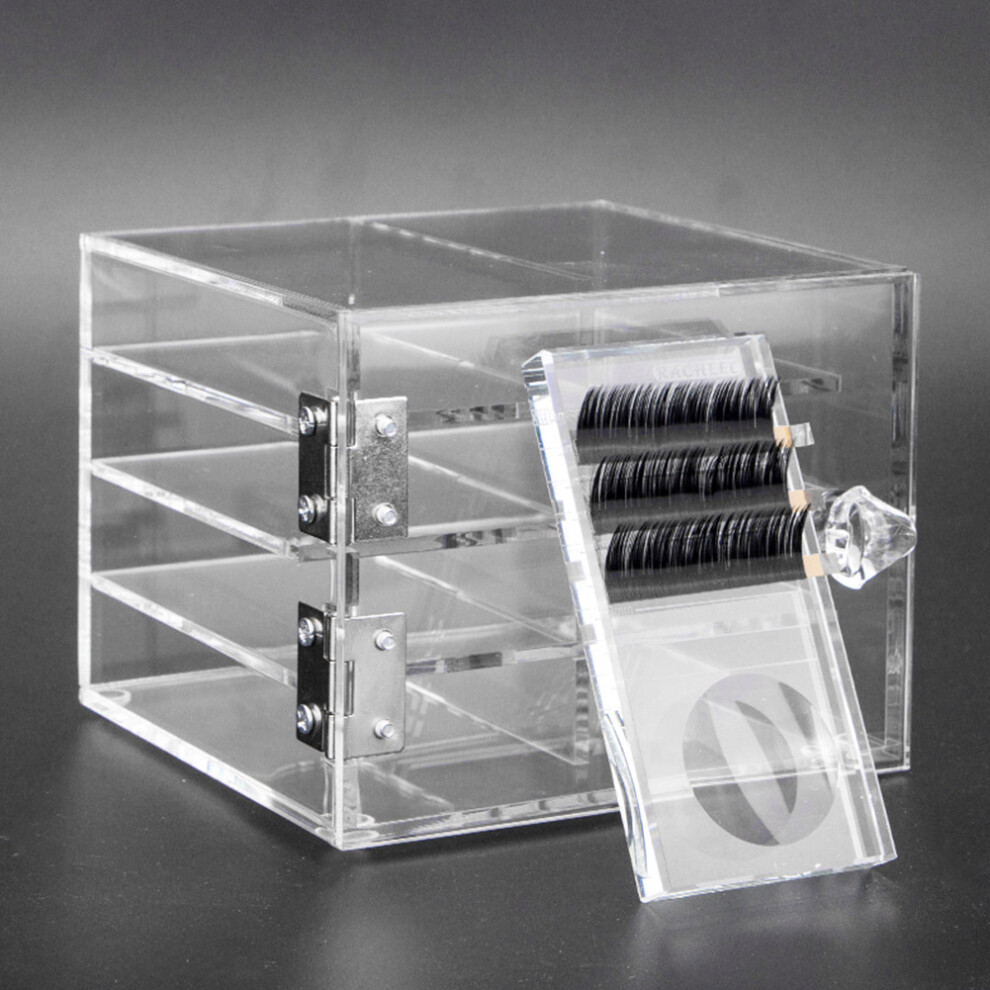 Unisex 8-Layer Transparent Acrylic Eyelash Storage Box With Dustproof Design