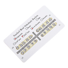 10 Stück Metall-Orthodontische Brackets, Zahnspangen, 0,22 Slot, 345 Hook, Edgewise