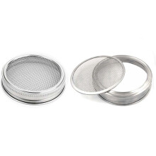 Verbeter je kookkunsten met deze roestvrijstalen deksels voor potten met brede opening (2 sets). Ideaal voor het kweken van taugé, slaspruiten en