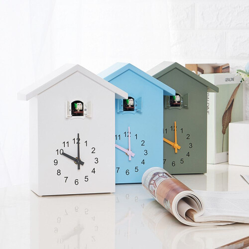 Easy To Use Battery Powered Cuckoo Clock With Adjustable Volume, Attached With Light Sensor For Automatic Night Silence, Minimalist Design For Kitchen 1