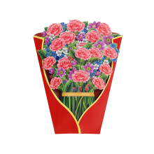 3D-Pop-up-Blumenkarte: Elegante Tulpenstrauß-Grußkarte mit abnehmbaren Papierblumen – das perfekte Geschenk zum Geburtstag, Jahrestag,