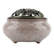 Heat Dissipating Ash Catcher for Safe Incense Burning, Multi-purpose Decorative Art in Sky Blue, Ceramic Incense Burner, Supports 4 Hours of Incense,