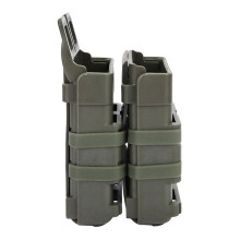 Double Mag Holder Molle System, Army Green, 10.5x7.5cm