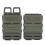 Double Mag Holder Molle System, Army Green, 10.5x7.5cm 2
