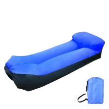Folding Camping Bed Blue 230x70 Cm Portable Outdoor Inflatable Air Bed For Camping Beach Travel Office