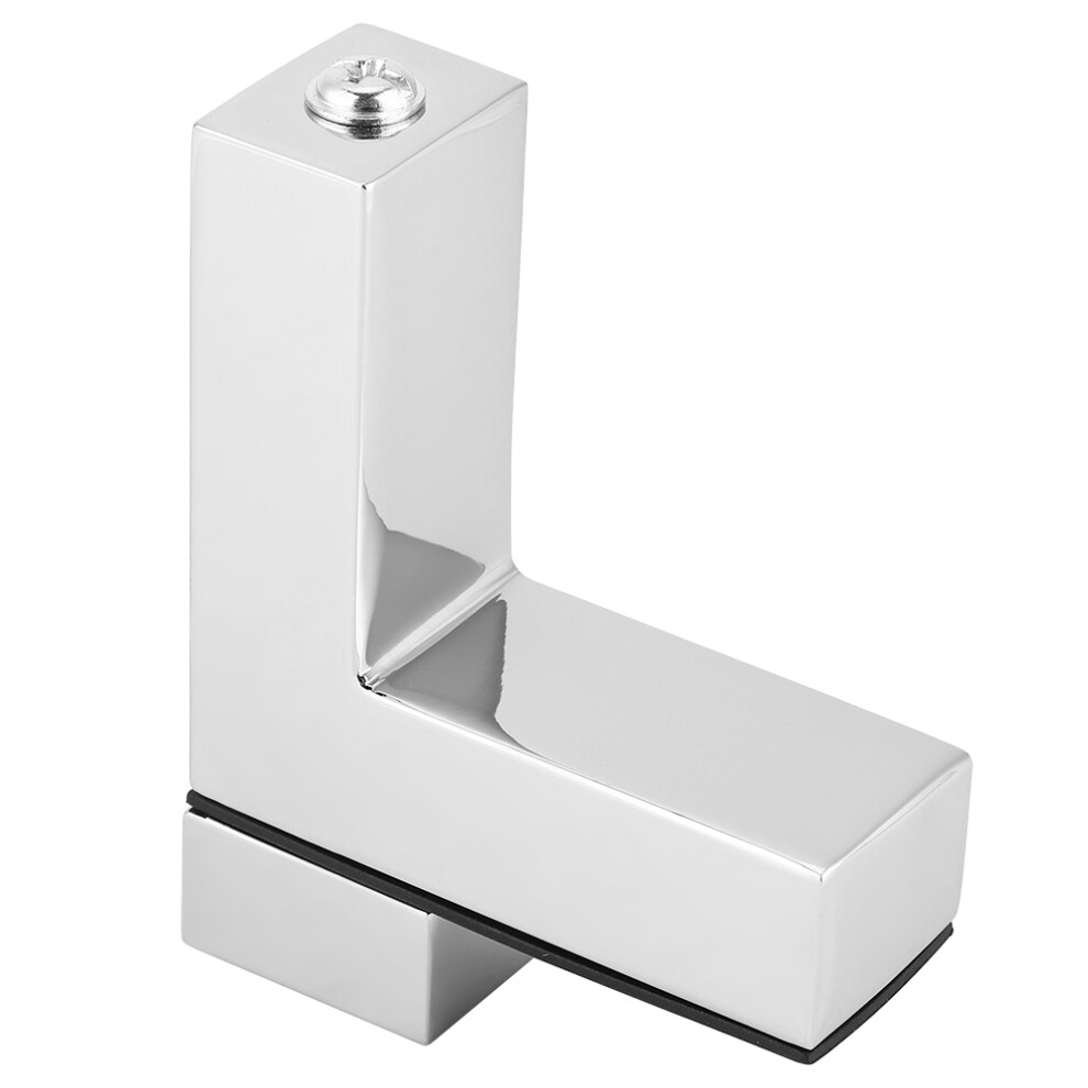 4Pcs Glass & Wood Shelf Support Clips F-Type Bracket Set Chrome Finish 4671364140792