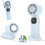 (Azul) Portable Fan, USB Rechargeable, Battery Powered, Snowflake Effect, 5 Speed Settings, Foldable, Mini 1