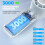 (Azul) Portable Fan, USB Rechargeable, Battery Powered, Snowflake Effect, 5 Speed Settings, Foldable, Mini 4