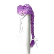 Funny Wigs Dog Curls Hairpiece Heat-Purple single ponyta