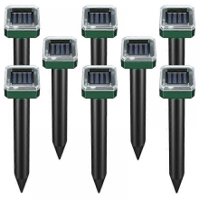 Solar-powered snake repeller for outdoor use, ultrasonic snake repeller, solar-powered snake repeller for outdoor use.