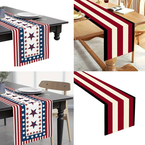 13x72Inch Independence Day Vintage Table Runner-Style 11 1