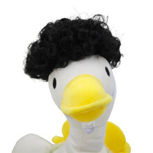 Comfortable Pet Wigs Geese Headgear Duck-Natural black